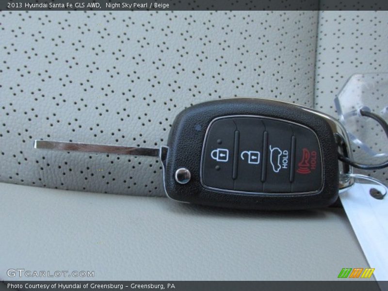 Night Sky Pearl / Beige 2013 Hyundai Santa Fe GLS AWD