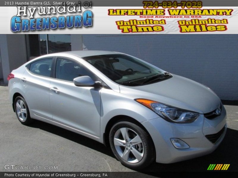 Silver / Gray 2013 Hyundai Elantra GLS