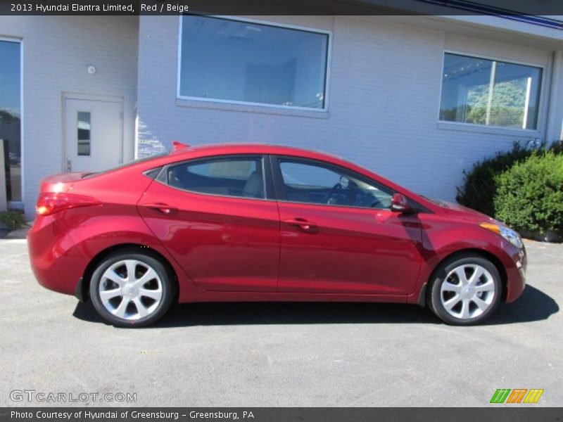 Red / Beige 2013 Hyundai Elantra Limited