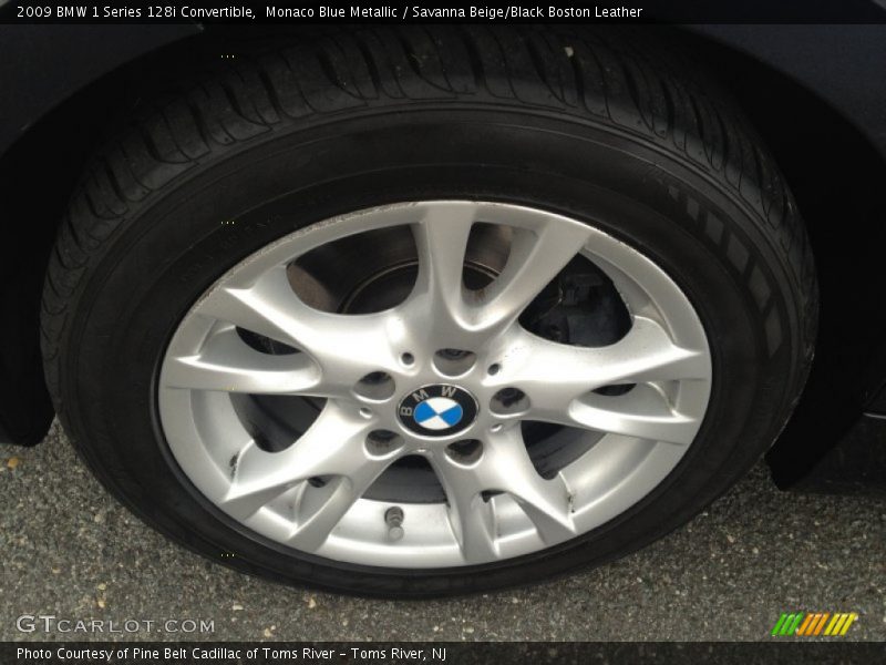 Monaco Blue Metallic / Savanna Beige/Black Boston Leather 2009 BMW 1 Series 128i Convertible