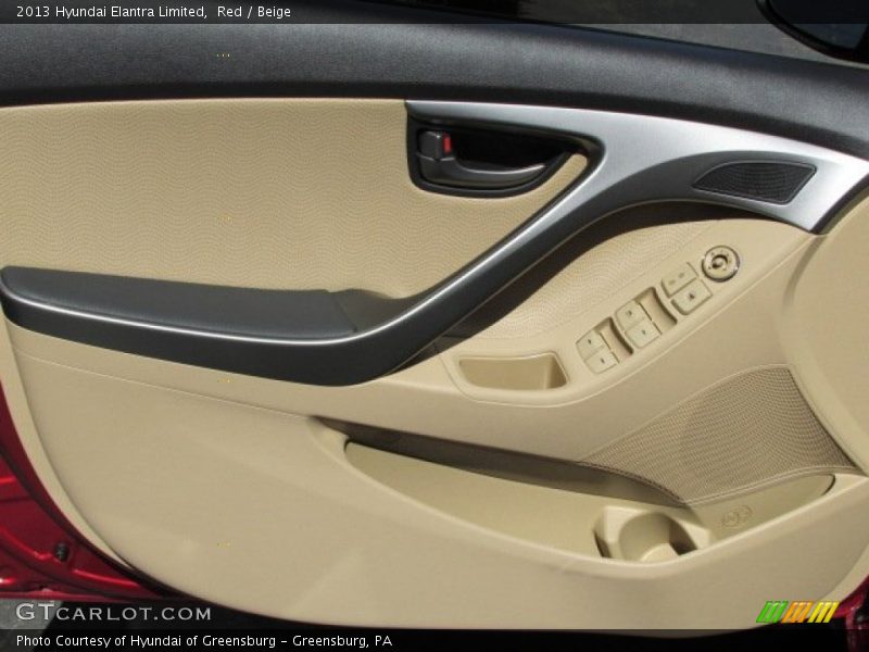 Red / Beige 2013 Hyundai Elantra Limited