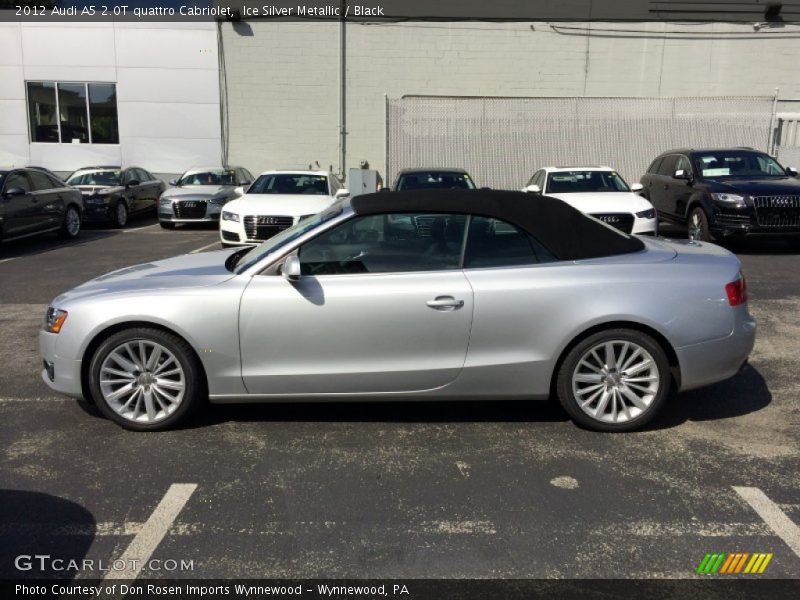 Ice Silver Metallic / Black 2012 Audi A5 2.0T quattro Cabriolet