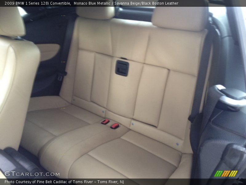 Monaco Blue Metallic / Savanna Beige/Black Boston Leather 2009 BMW 1 Series 128i Convertible