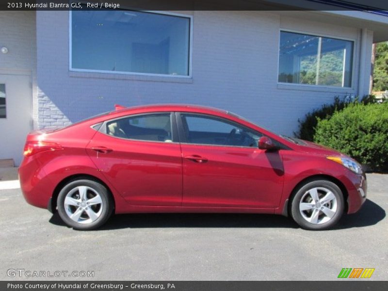 Red / Beige 2013 Hyundai Elantra GLS