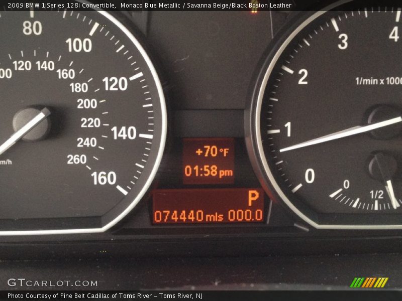 Monaco Blue Metallic / Savanna Beige/Black Boston Leather 2009 BMW 1 Series 128i Convertible