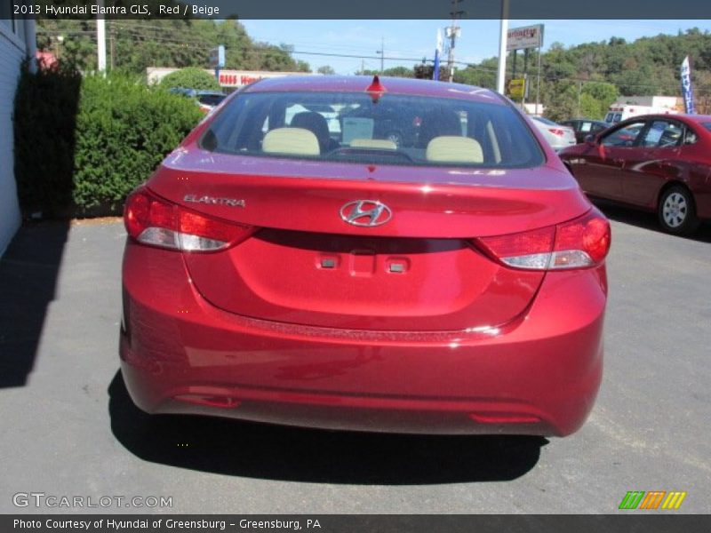 Red / Beige 2013 Hyundai Elantra GLS