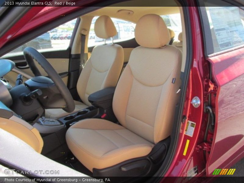 Red / Beige 2013 Hyundai Elantra GLS