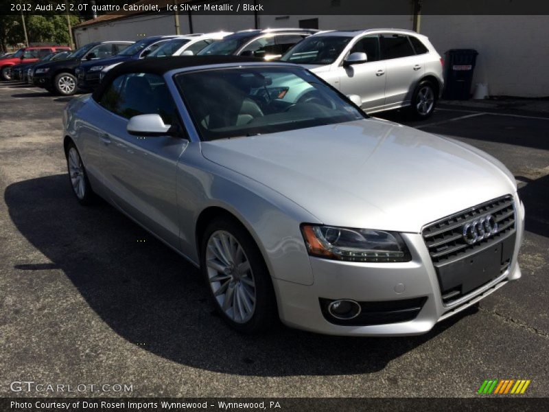 Ice Silver Metallic / Black 2012 Audi A5 2.0T quattro Cabriolet