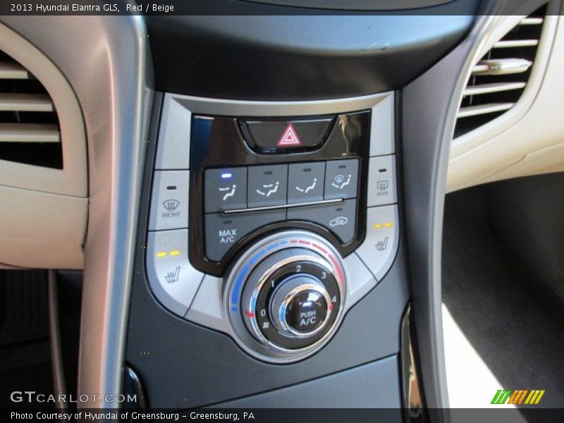 Red / Beige 2013 Hyundai Elantra GLS