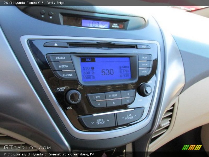Red / Beige 2013 Hyundai Elantra GLS