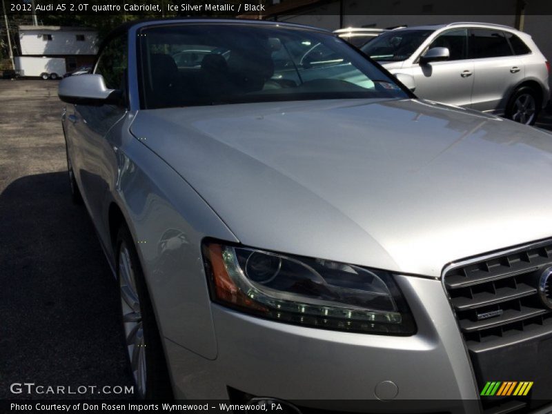 Ice Silver Metallic / Black 2012 Audi A5 2.0T quattro Cabriolet