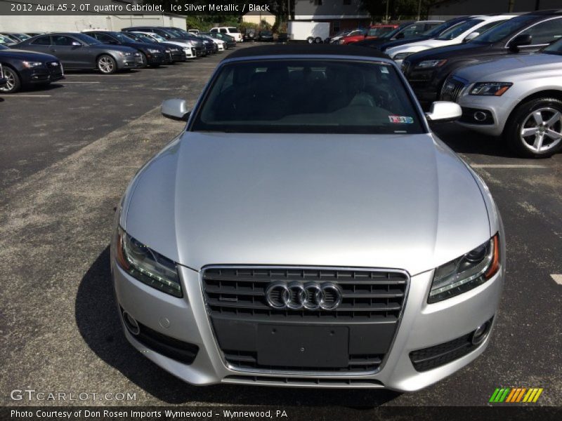 Ice Silver Metallic / Black 2012 Audi A5 2.0T quattro Cabriolet