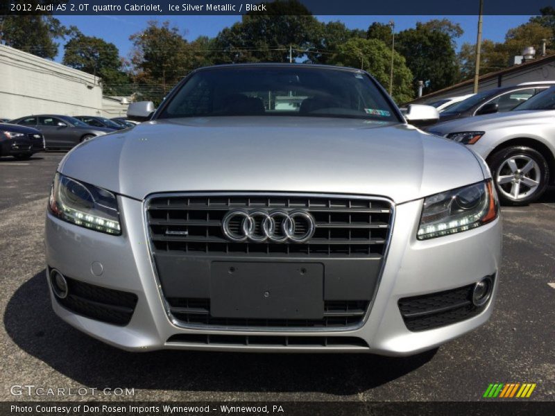 Ice Silver Metallic / Black 2012 Audi A5 2.0T quattro Cabriolet