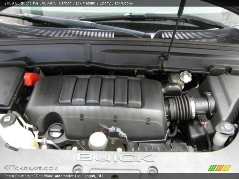 Carbon Black Metallic / Ebony Black/Ebony 2009 Buick Enclave CXL AWD