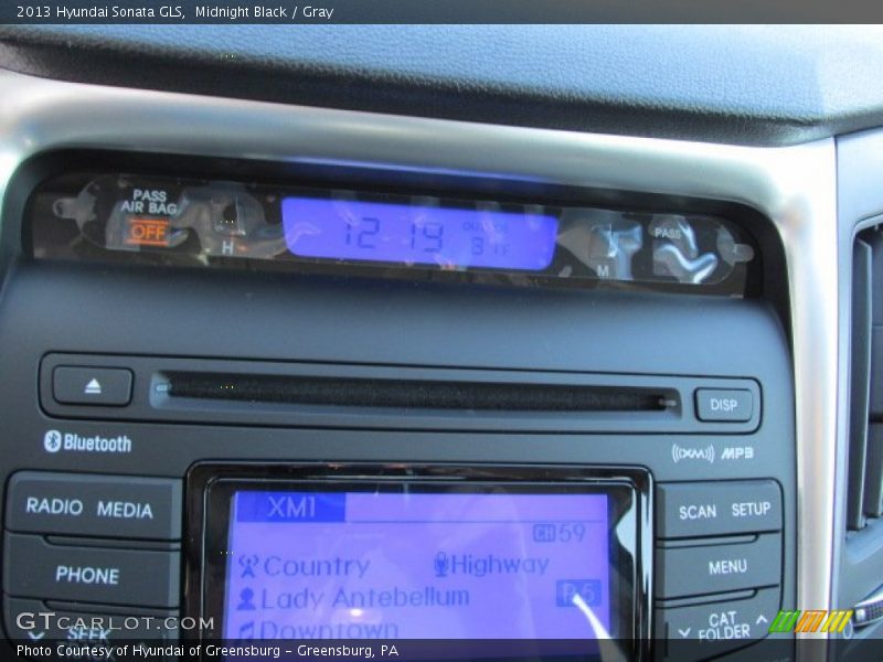 Midnight Black / Gray 2013 Hyundai Sonata GLS