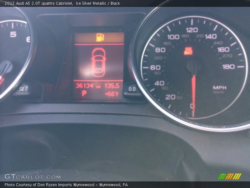 Ice Silver Metallic / Black 2012 Audi A5 2.0T quattro Cabriolet