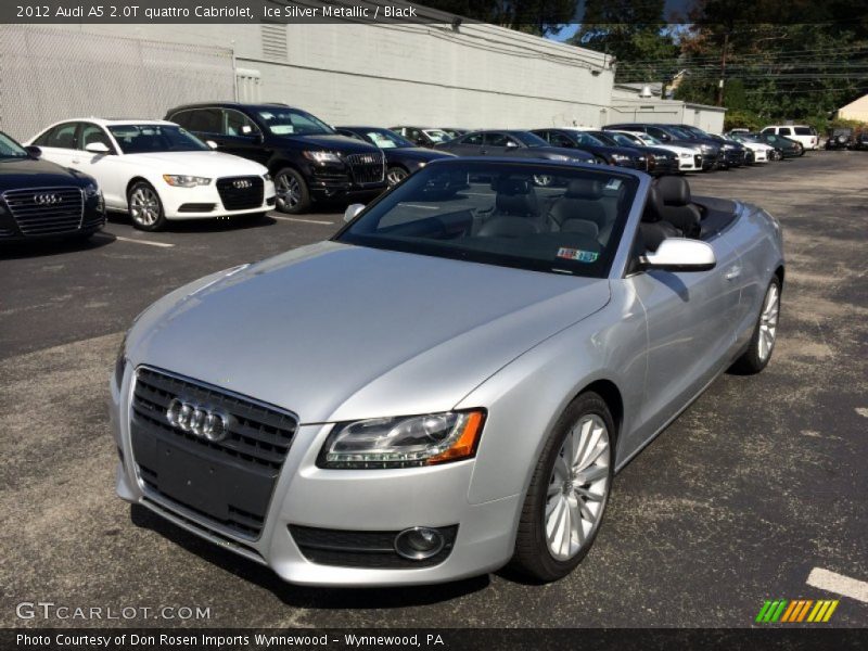 Ice Silver Metallic / Black 2012 Audi A5 2.0T quattro Cabriolet