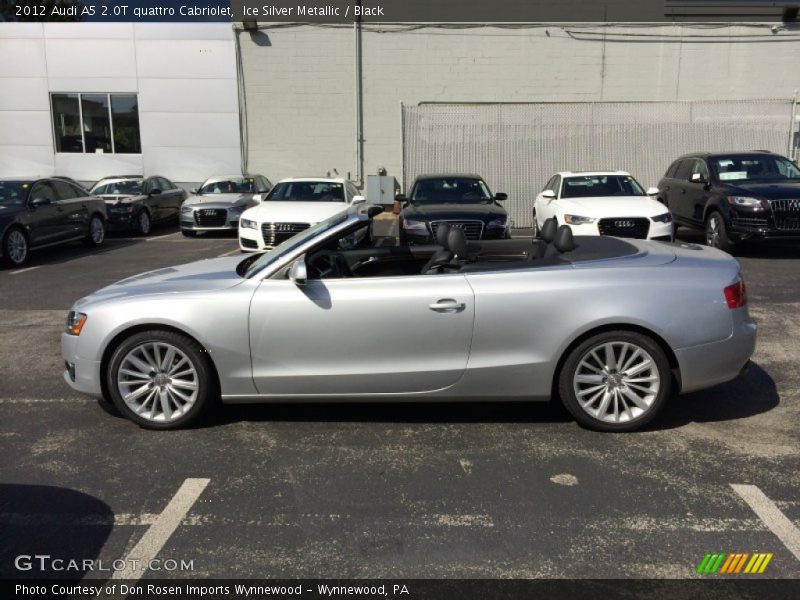 Ice Silver Metallic / Black 2012 Audi A5 2.0T quattro Cabriolet