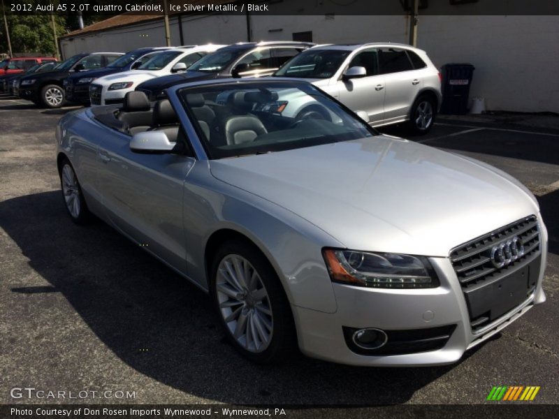 Ice Silver Metallic / Black 2012 Audi A5 2.0T quattro Cabriolet