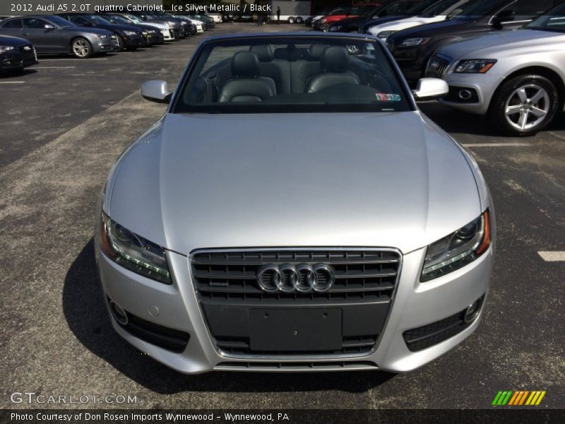 Ice Silver Metallic / Black 2012 Audi A5 2.0T quattro Cabriolet