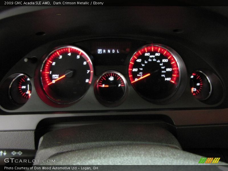 Dark Crimson Metallic / Ebony 2009 GMC Acadia SLE AWD