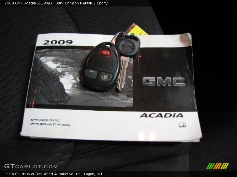 Dark Crimson Metallic / Ebony 2009 GMC Acadia SLE AWD