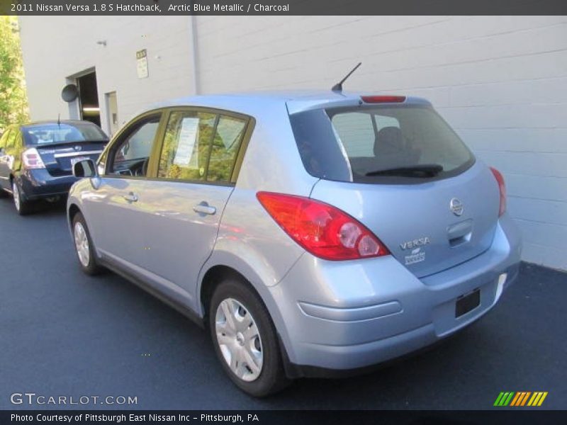 Arctic Blue Metallic / Charcoal 2011 Nissan Versa 1.8 S Hatchback