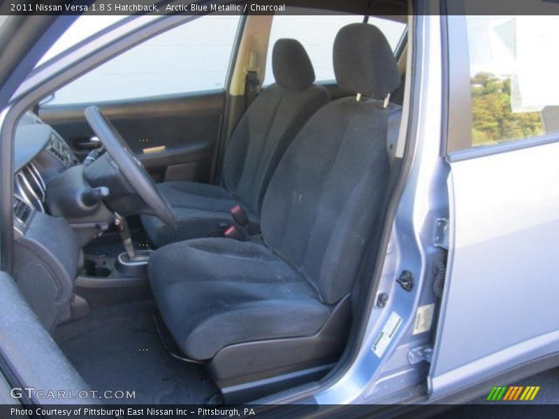 Arctic Blue Metallic / Charcoal 2011 Nissan Versa 1.8 S Hatchback