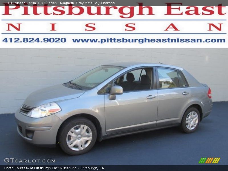 Magnetic Gray Metallic / Charcoal 2010 Nissan Versa 1.8 S Sedan