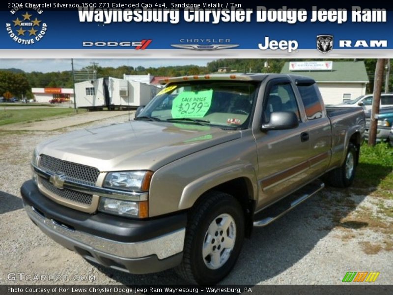 Sandstone Metallic / Tan 2004 Chevrolet Silverado 1500 Z71 Extended Cab 4x4