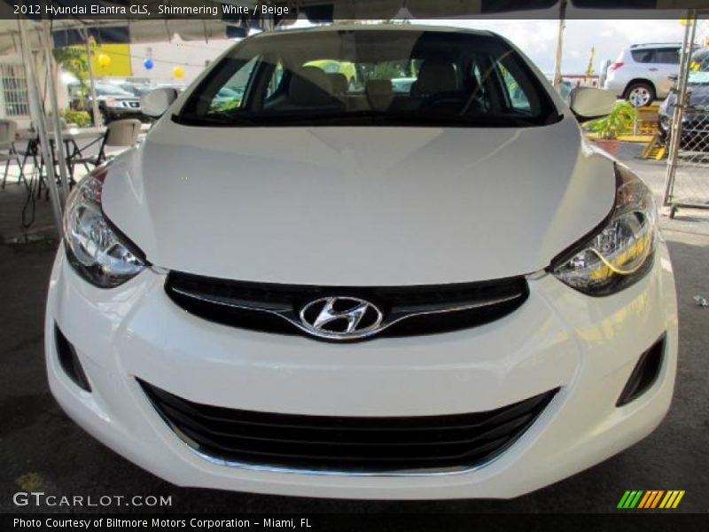 Shimmering White / Beige 2012 Hyundai Elantra GLS