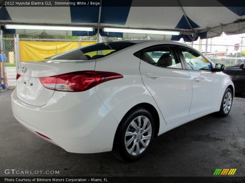 Shimmering White / Beige 2012 Hyundai Elantra GLS