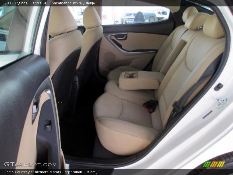 Shimmering White / Beige 2012 Hyundai Elantra GLS