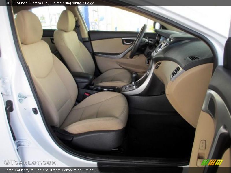 Shimmering White / Beige 2012 Hyundai Elantra GLS