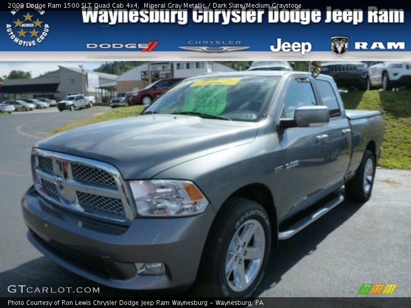 Mineral Gray Metallic / Dark Slate/Medium Graystone 2009 Dodge Ram 1500 SLT Quad Cab 4x4