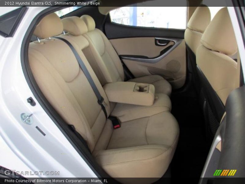 Shimmering White / Beige 2012 Hyundai Elantra GLS