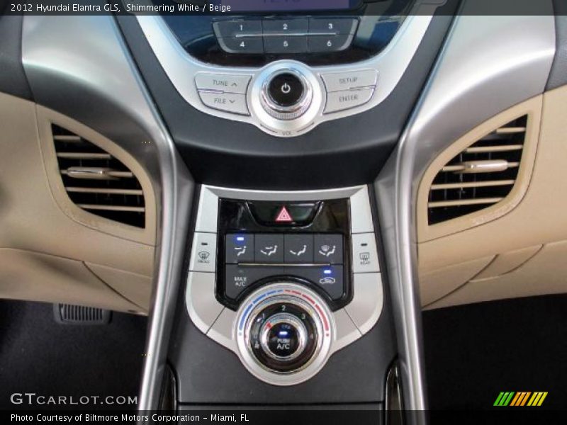 Shimmering White / Beige 2012 Hyundai Elantra GLS