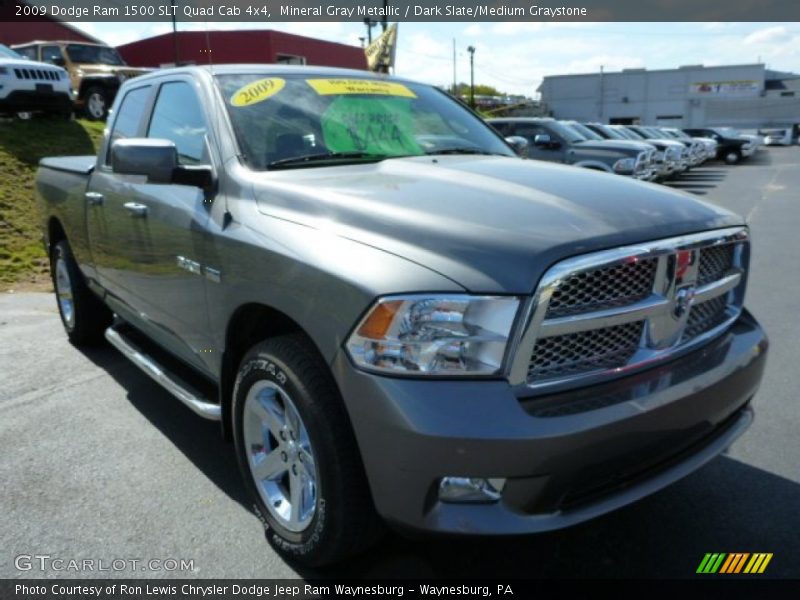 Mineral Gray Metallic / Dark Slate/Medium Graystone 2009 Dodge Ram 1500 SLT Quad Cab 4x4