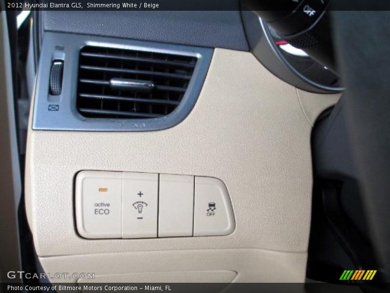 Shimmering White / Beige 2012 Hyundai Elantra GLS