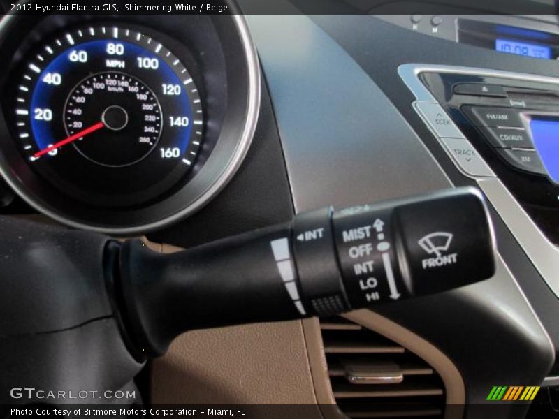 Shimmering White / Beige 2012 Hyundai Elantra GLS