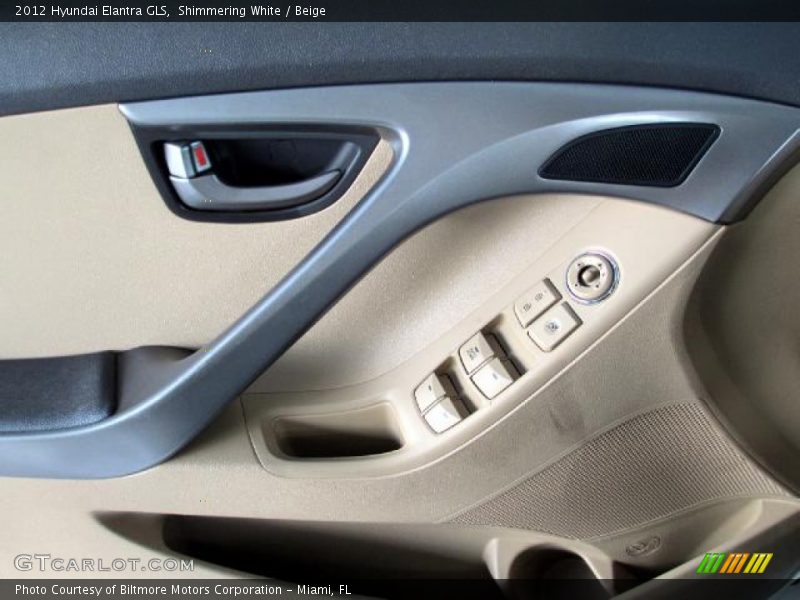 Shimmering White / Beige 2012 Hyundai Elantra GLS