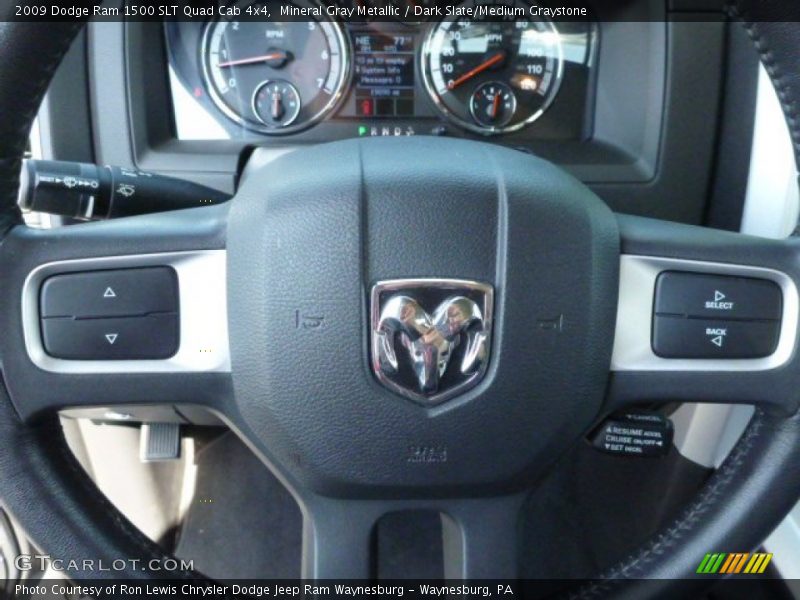 Mineral Gray Metallic / Dark Slate/Medium Graystone 2009 Dodge Ram 1500 SLT Quad Cab 4x4