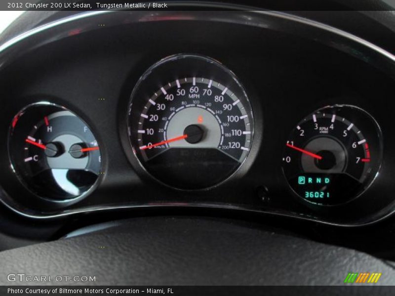 Tungsten Metallic / Black 2012 Chrysler 200 LX Sedan