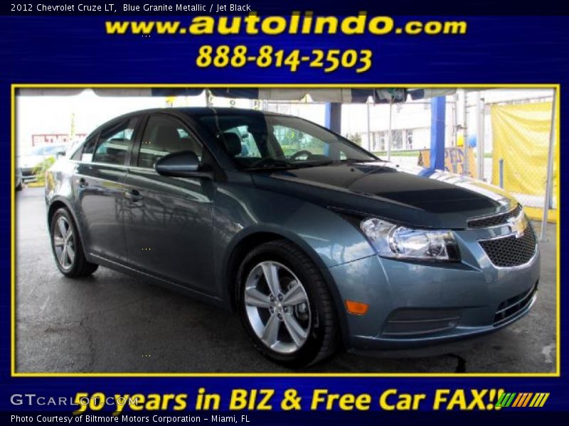 Blue Granite Metallic / Jet Black 2012 Chevrolet Cruze LT