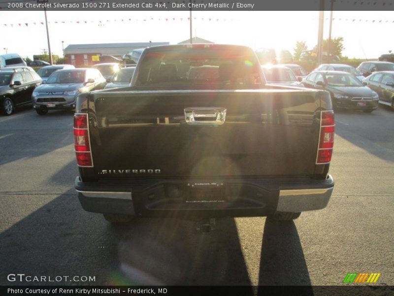 Dark Cherry Metallic / Ebony 2008 Chevrolet Silverado 1500 Z71 Extended Cab 4x4
