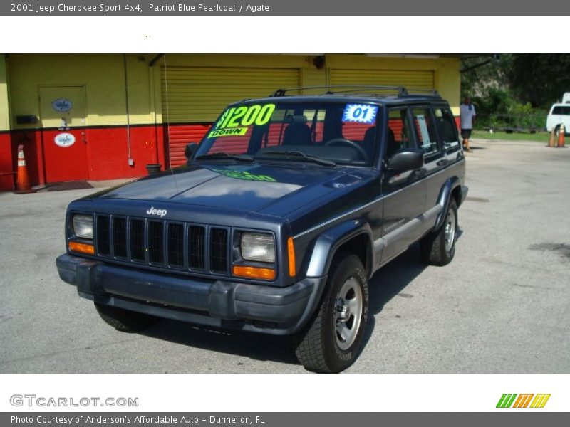 Patriot Blue Pearlcoat / Agate 2001 Jeep Cherokee Sport 4x4