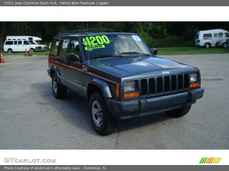 Patriot Blue Pearlcoat / Agate 2001 Jeep Cherokee Sport 4x4