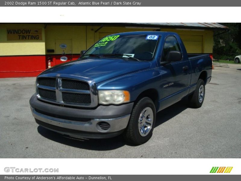 Atlantic Blue Pearl / Dark Slate Gray 2002 Dodge Ram 1500 ST Regular Cab