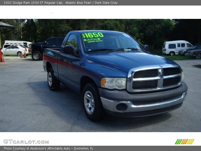Atlantic Blue Pearl / Dark Slate Gray 2002 Dodge Ram 1500 ST Regular Cab