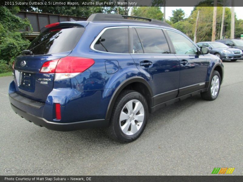 Azurite Blue Pearl / Warm Ivory 2011 Subaru Outback 2.5i Limited Wagon